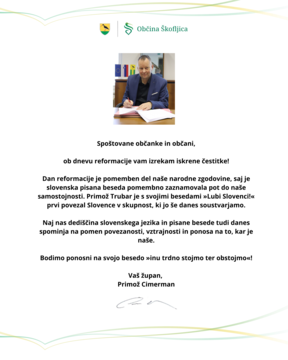 ŽUPANOVA ČESTITKA OB DNEVU REFORMACIJE 2026